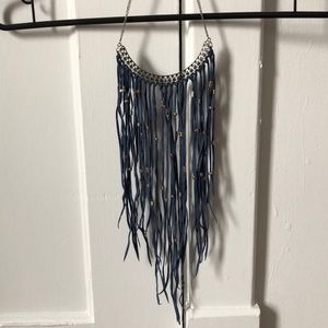 Fringe statement necklace